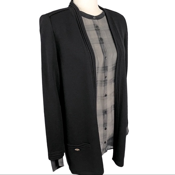 ST. JOHN Wool Knit Longline Jacket - Picture 6 of 14